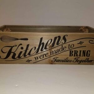 Rustic Wooden Kitchen Storage Box